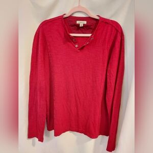 Calvin Klein Jeans Red Button-Up Shirt